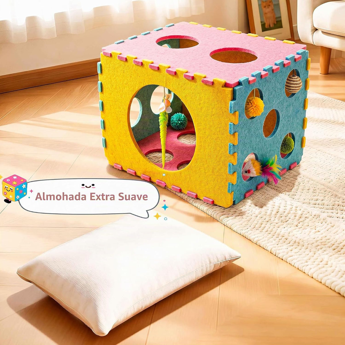 MOYMO 41 Piezas Juguetes Interactivos para Gatos de Interior, Jugue...