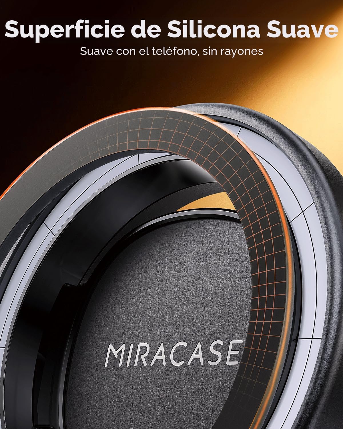 Miracase Soporte de coche MagSafe [imán fuerte de 3600 gf y base de...