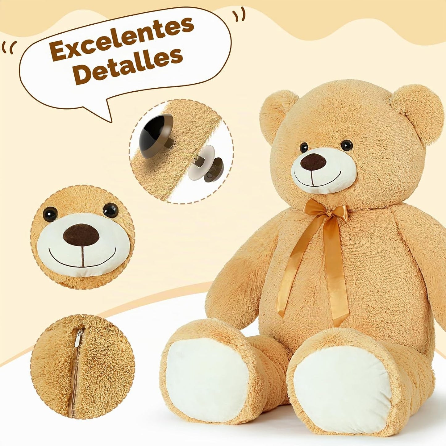 Tezituor Oso de peluche gigante de 52 pulgadas, osos de peluche gra...