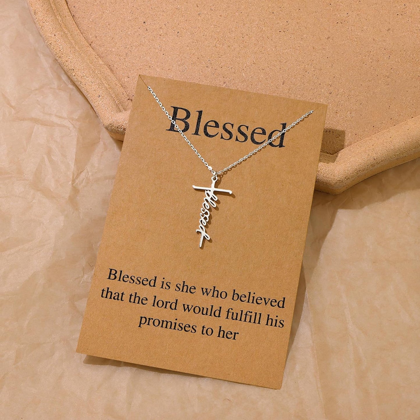 Lcherry - Collar de cruz de fe para regalo religioso cristiano para...