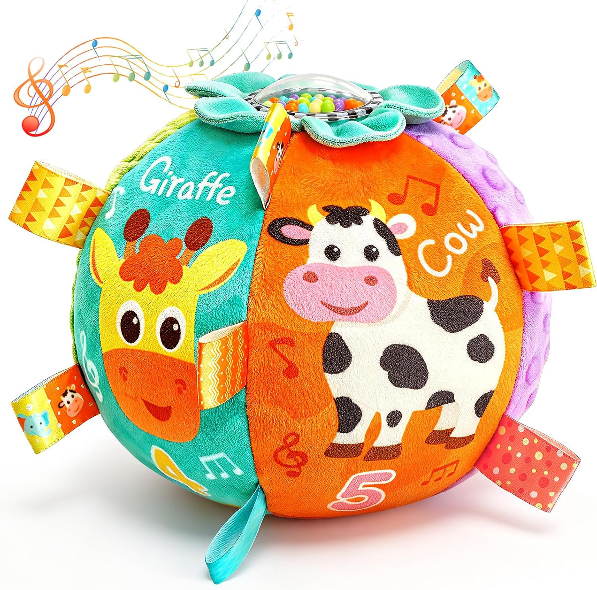 Juguete musical con pelota para gatear para bebés de 0 a 6 meses, d...