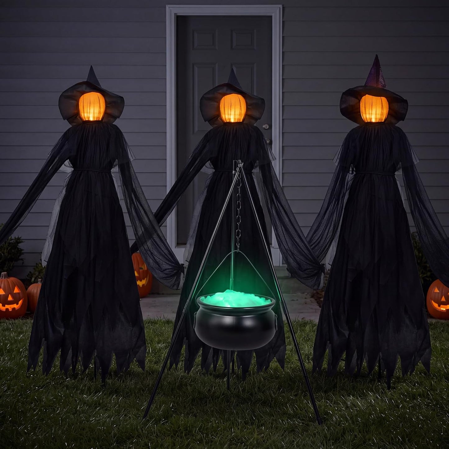 JOYIN Decoración de bruja de Halloween de 5 pies para exteriores, j...