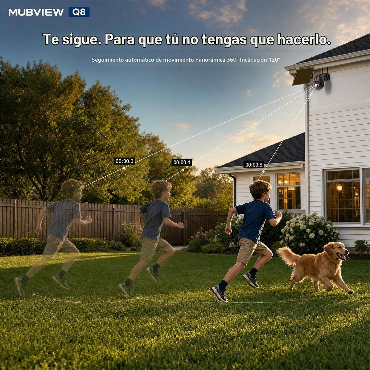 MUBVIEW Cámara de seguridad inalámbrica para exteriores con grabaci...
