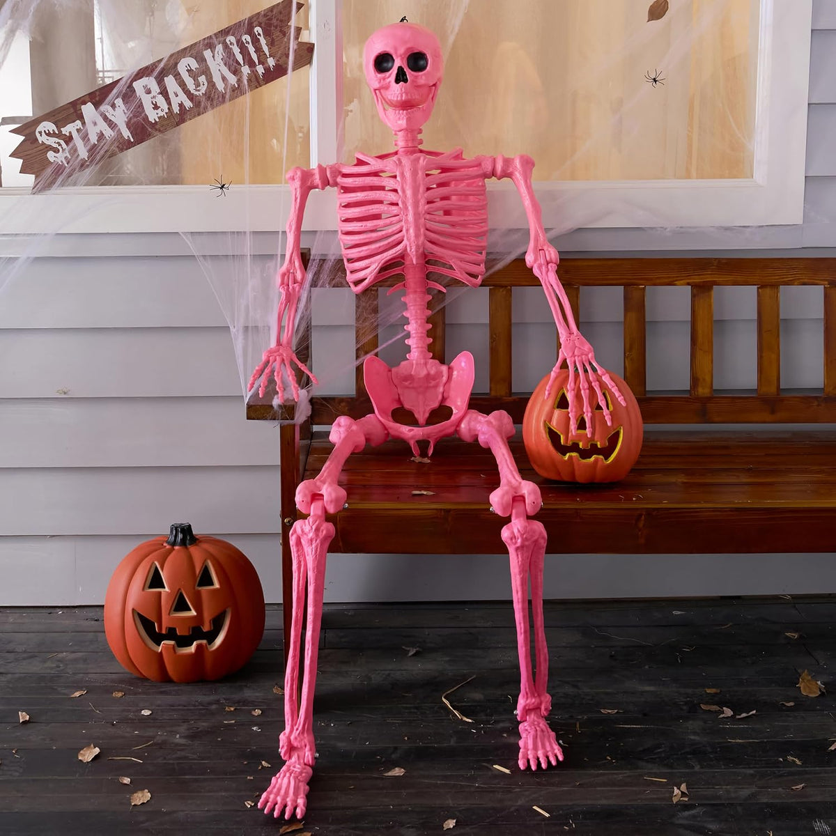 JOYIN - Esqueleto de Halloween posable de 1.7 m de la colección Lif...