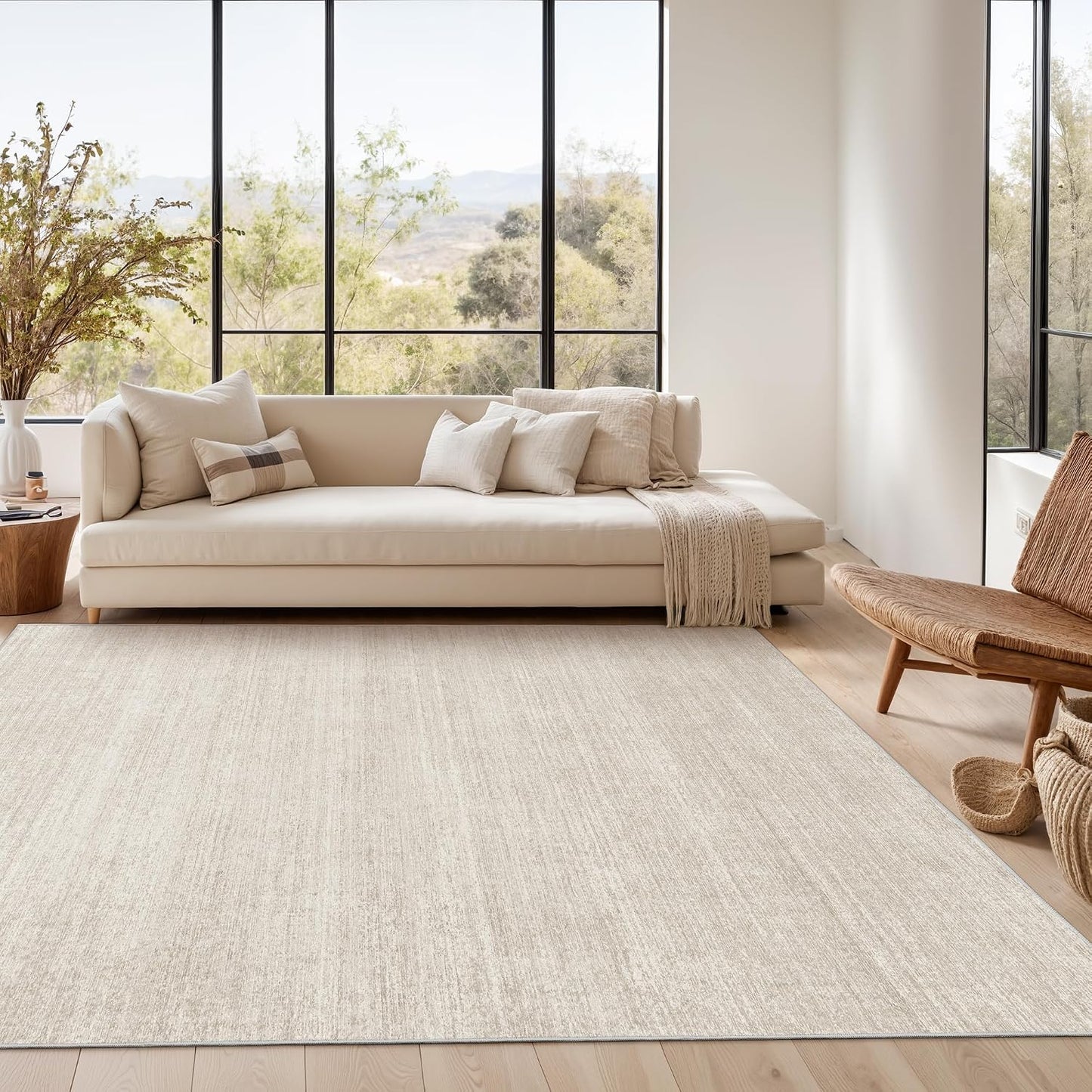 Valenrug Tapete lavable a máquina de 5 x 7 pies, resistente a las m...