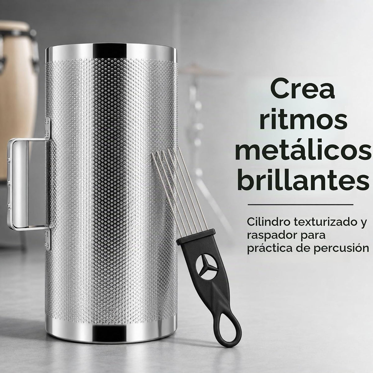 MoResolune Instrumento profesional de metal Guiro, percusión latina...