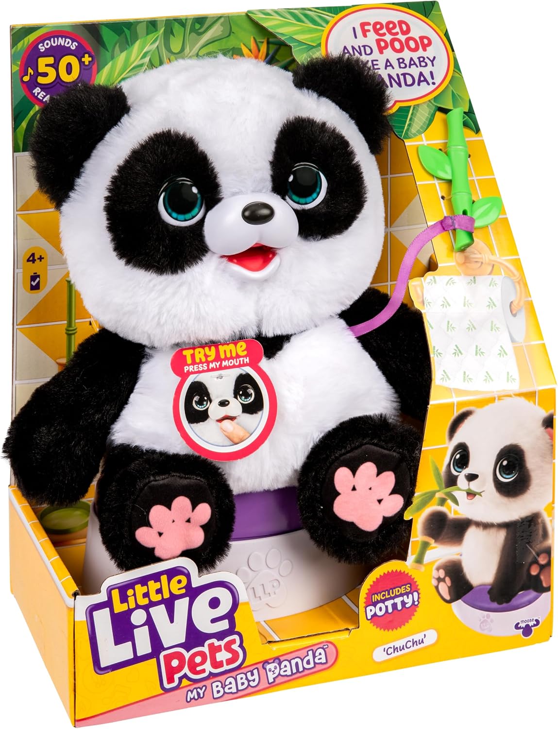 Little Live Pets My Baby Panda - Orinal y bambú incluidos en el set...
