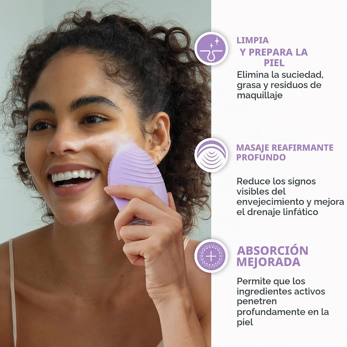 FOREO Luna 4 Cepillo de limpieza facial + limpiador de microespuma...