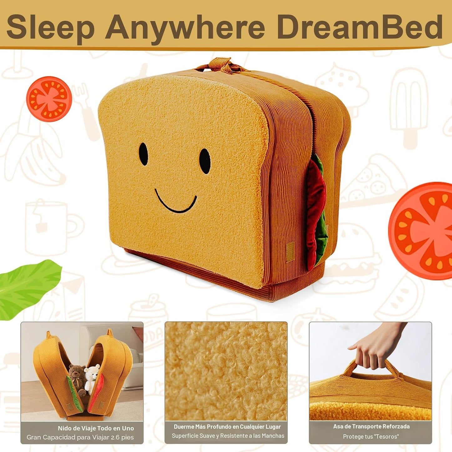 liftoza - Cama de viaje para niños pequeños, estilo sándwich, camas...