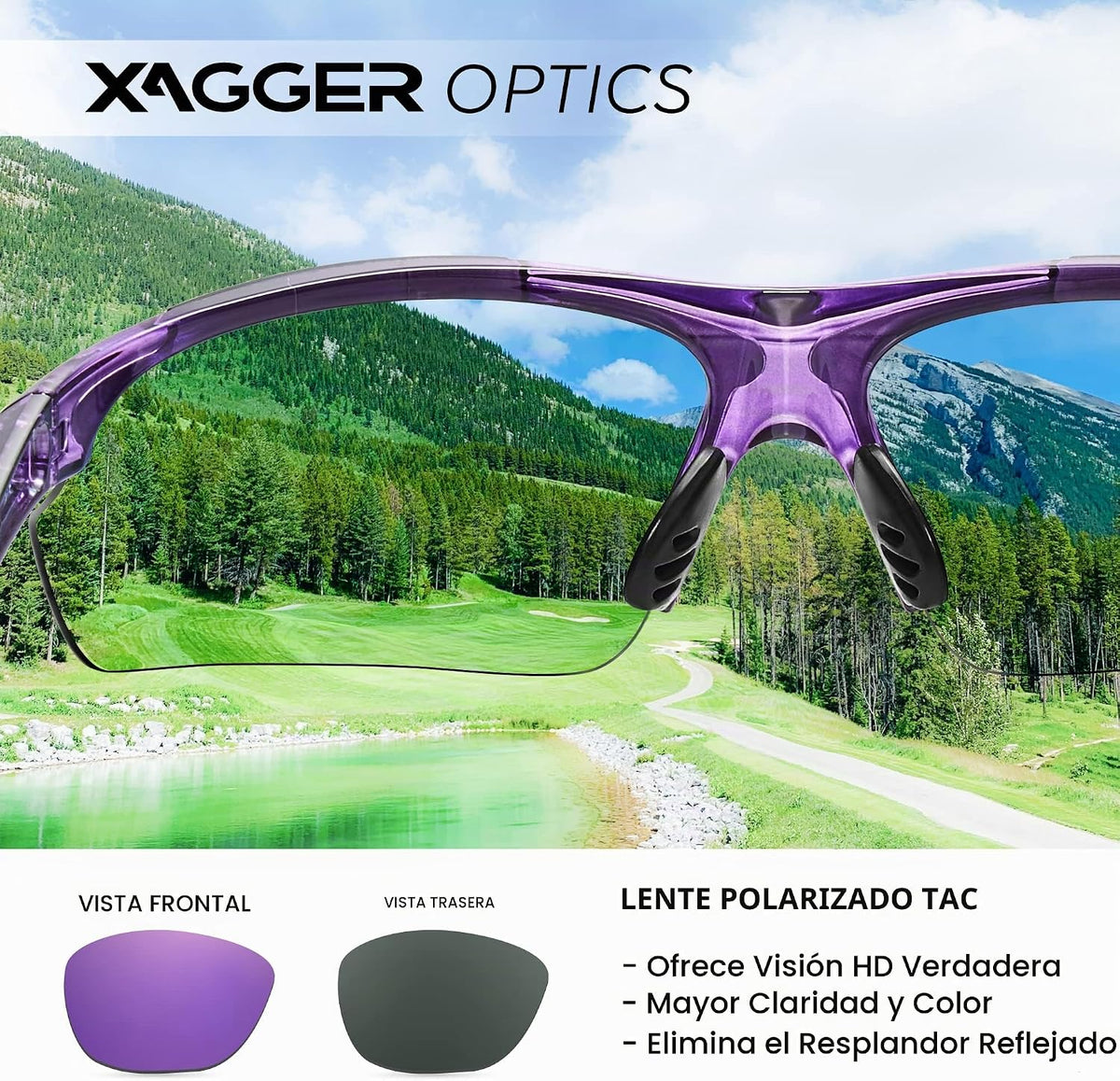 Xagger Lentes de sol polarizados deportivos para hombres y mujeres,...