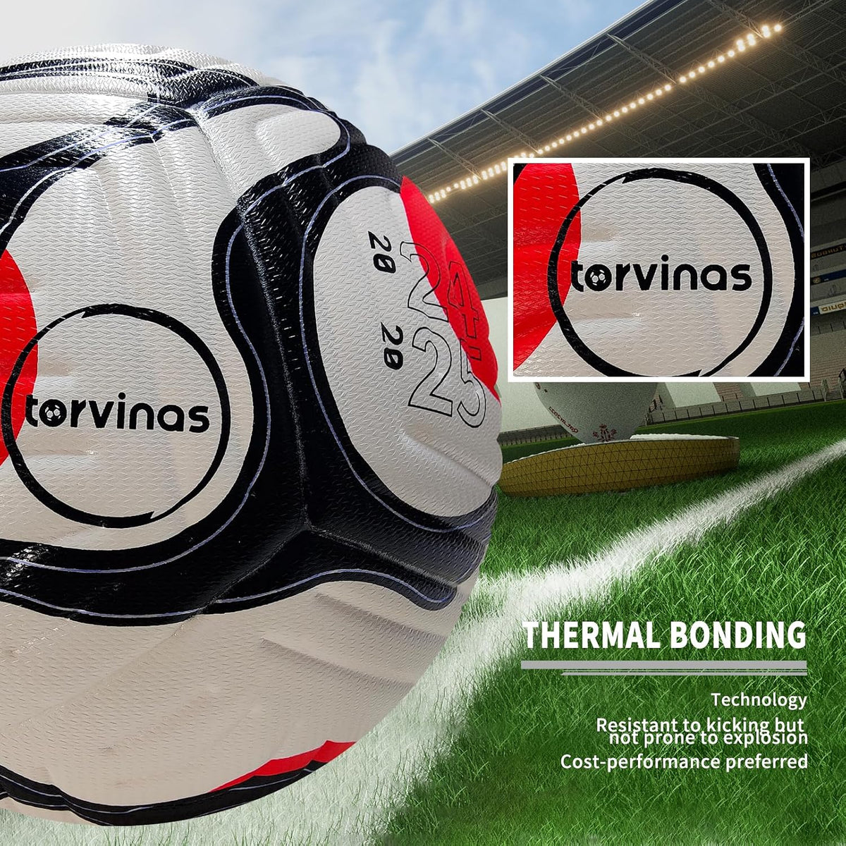 Torvinas Balón de fútbol Tamaño 5,4 \u2013 Piel sintética impermeab...