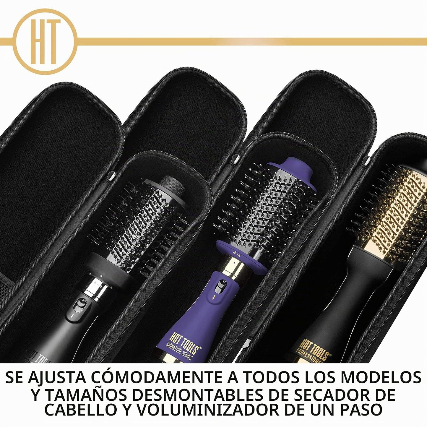 Hot Tools One Step Volumizer - Estuche de almacenamiento, color neg...