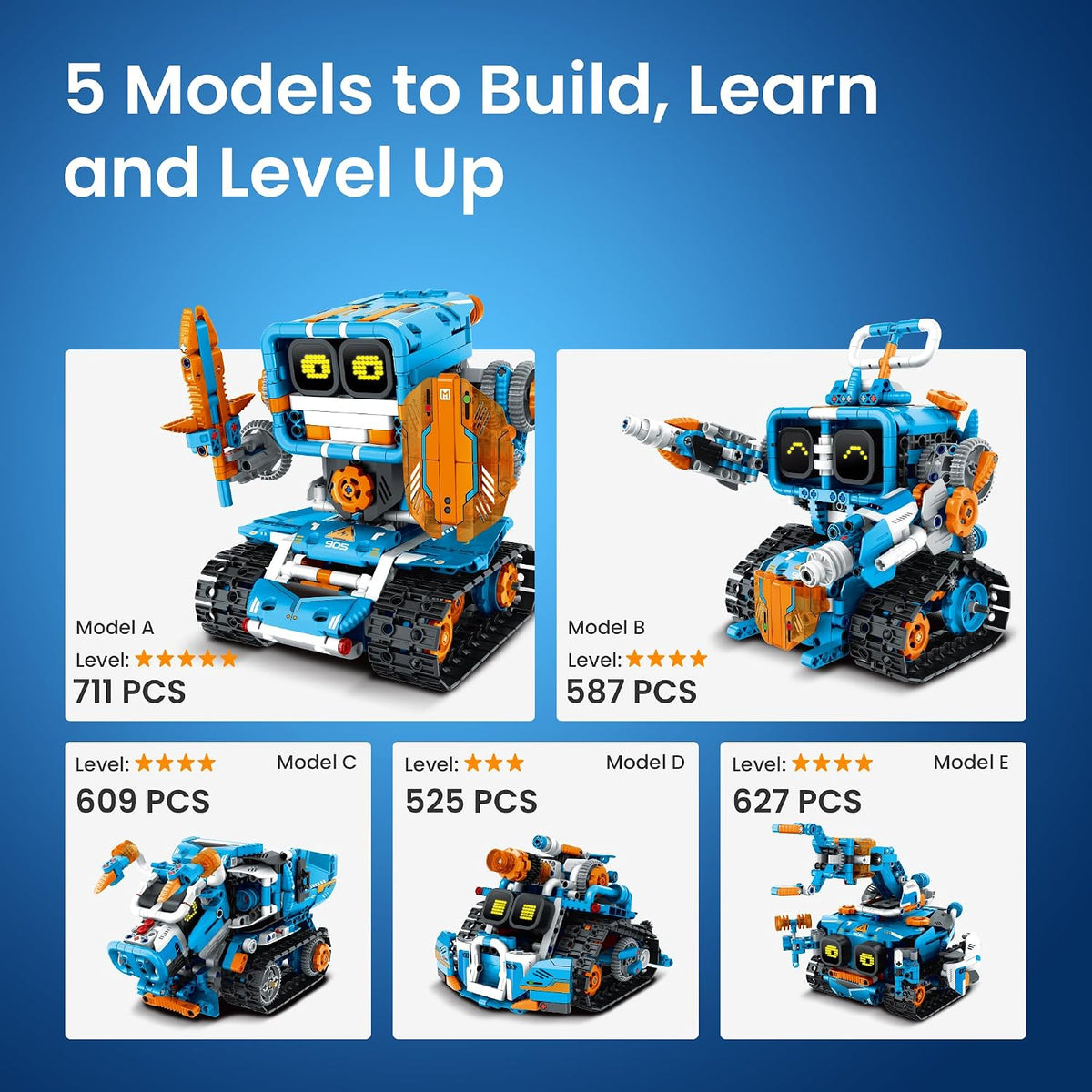 Sillbird Kit de robot de construcción con control remoto, regalos S...
