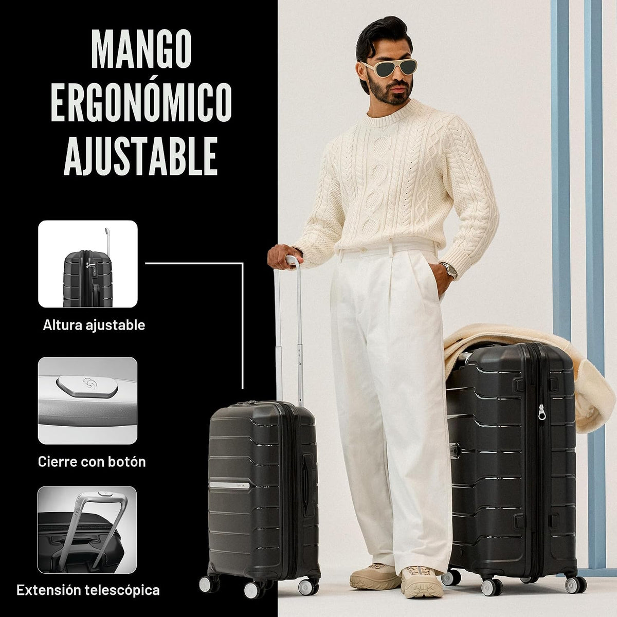 Samsonite Freeform Hardside expandible con ruedas giratorias dobles...
