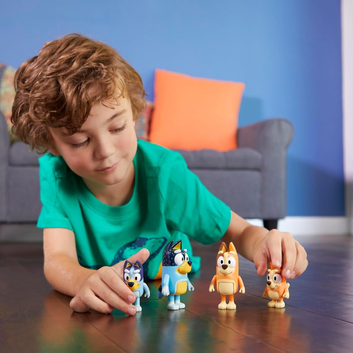 Bluey and Family - Paquete de 4 figuras de 2.5-3 pulgadas posables...