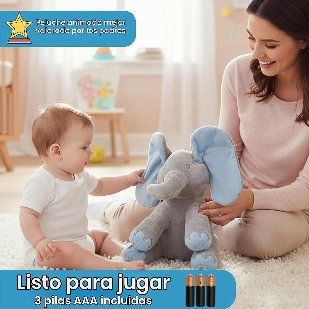 Dimple Kyle Elefante de peluche juguete animado - Elefante azul can...