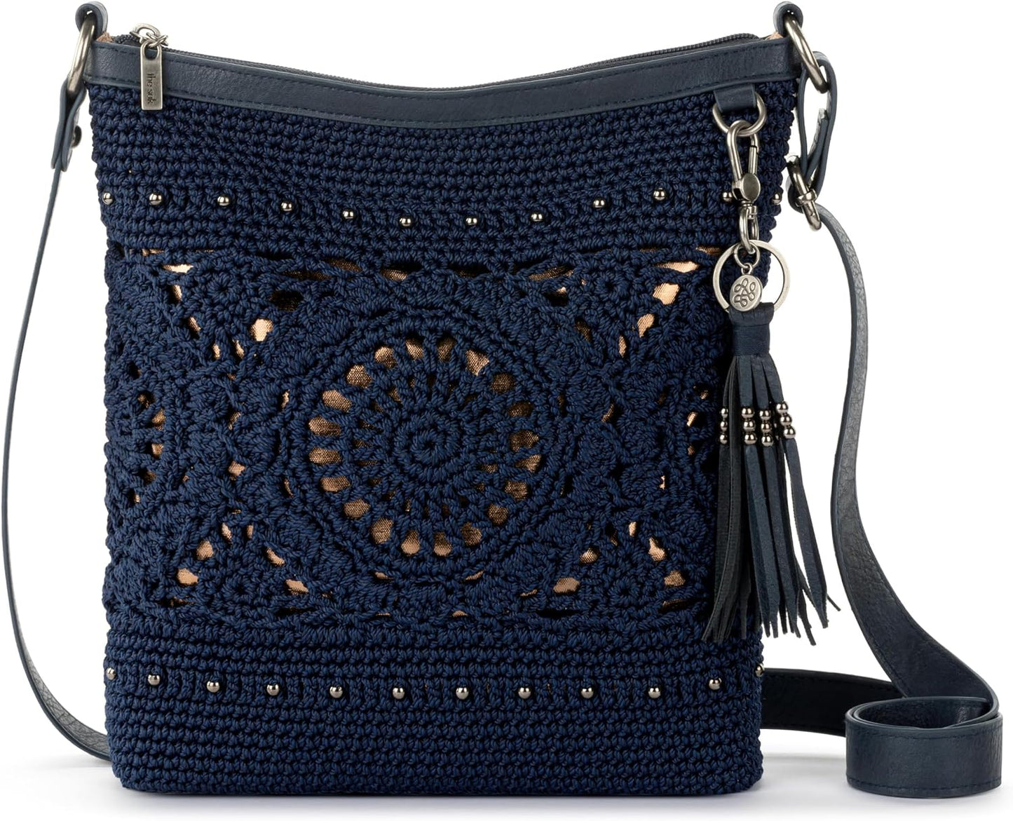 The Sak Lucia - Bolso cruzado de ganchillo, bolso convertible con c...