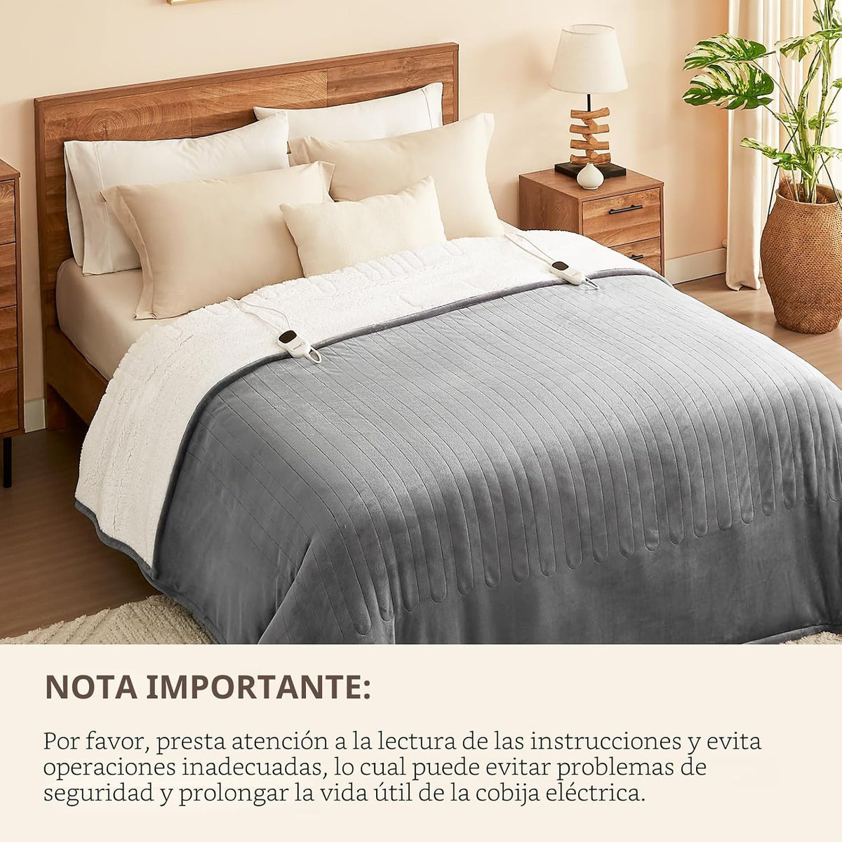 Homemate Manta Eléctrica Térmica Individual - 62"x84" Manta...