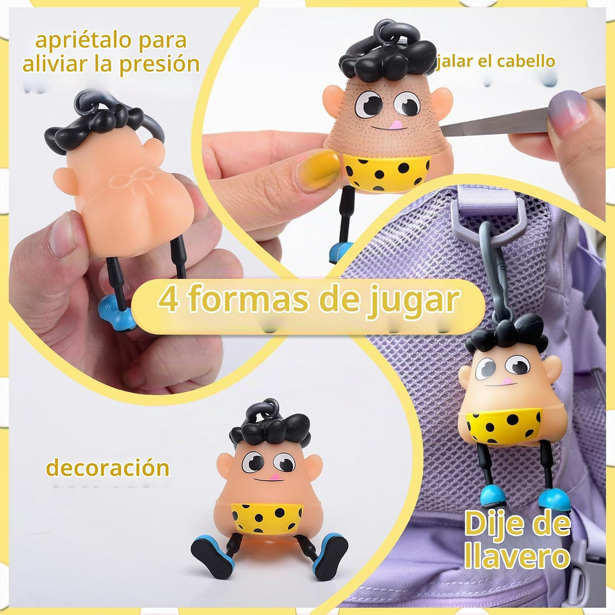 Polka Fun Pelo Tirón Relajante Antiestrés Juguetes de Ansiedad, Per...