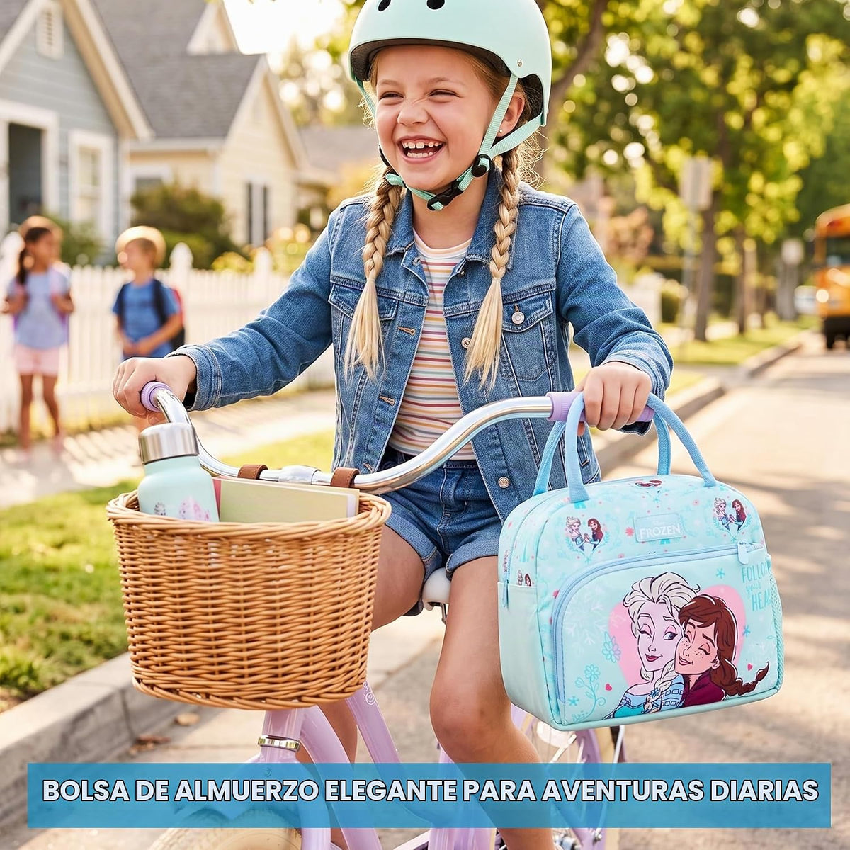 Get Trend Disney Frozen Girls Bolsa de almuerzo con aislamiento, út...