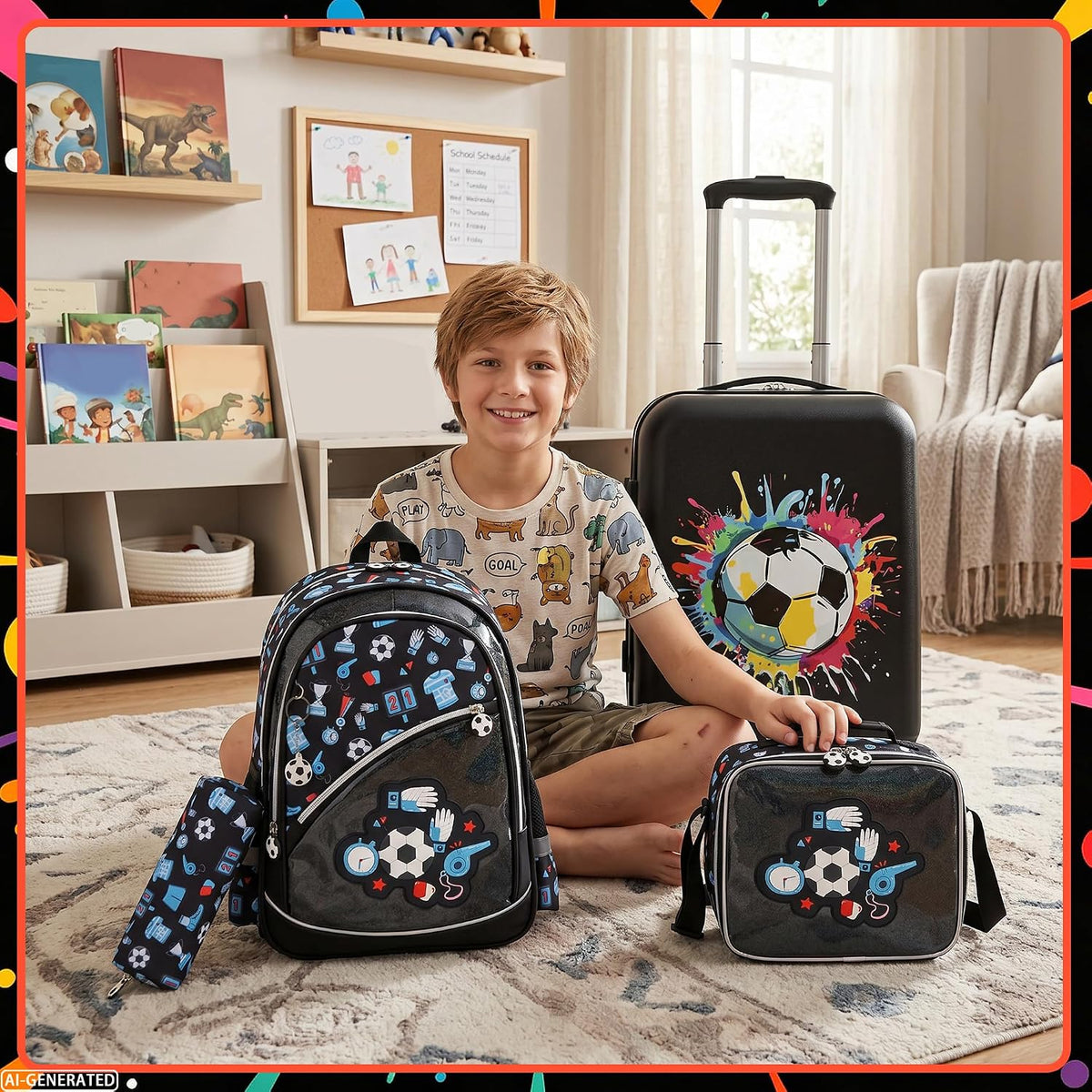 Homskiii Juego de maletas para niños, 5 piezas, equipaje rígido de...