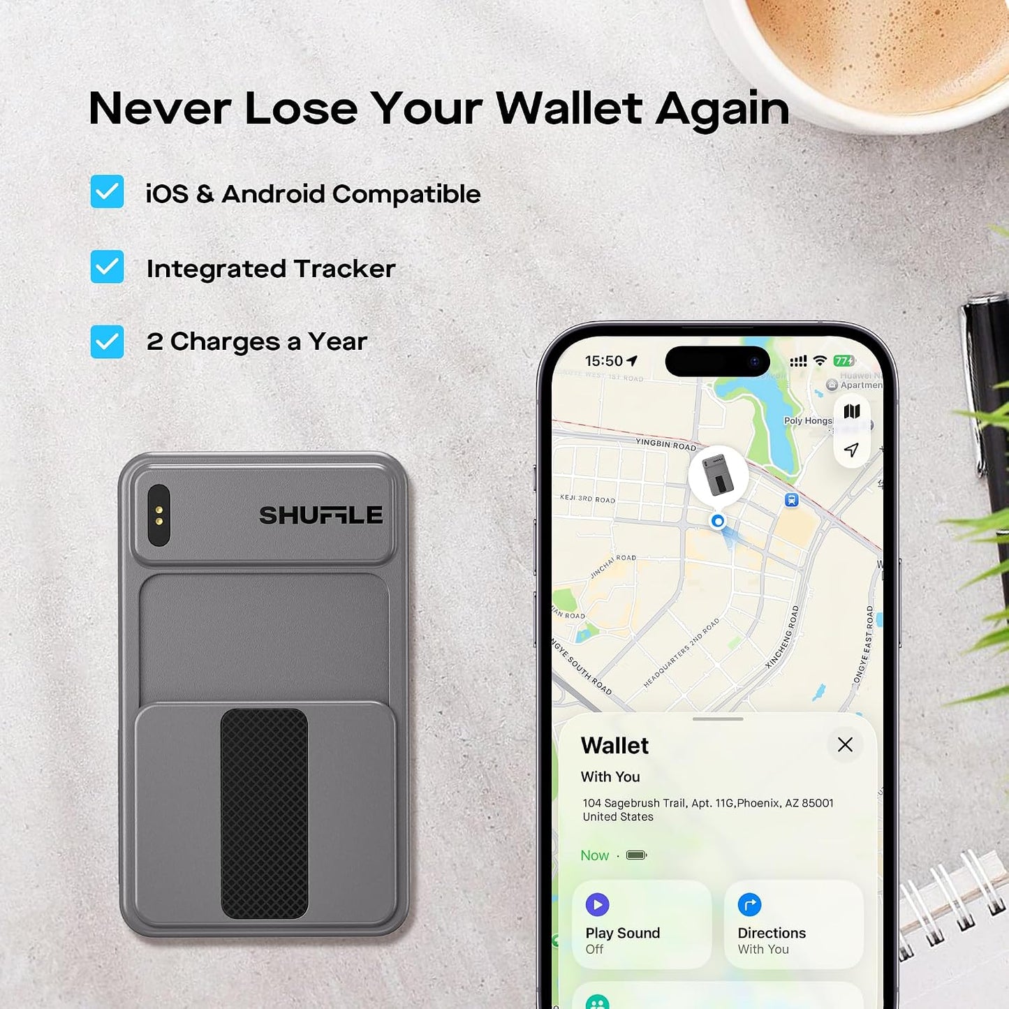 Shuffle Wallet 2.0, innovador mecanismo de abanico para hombre cart...