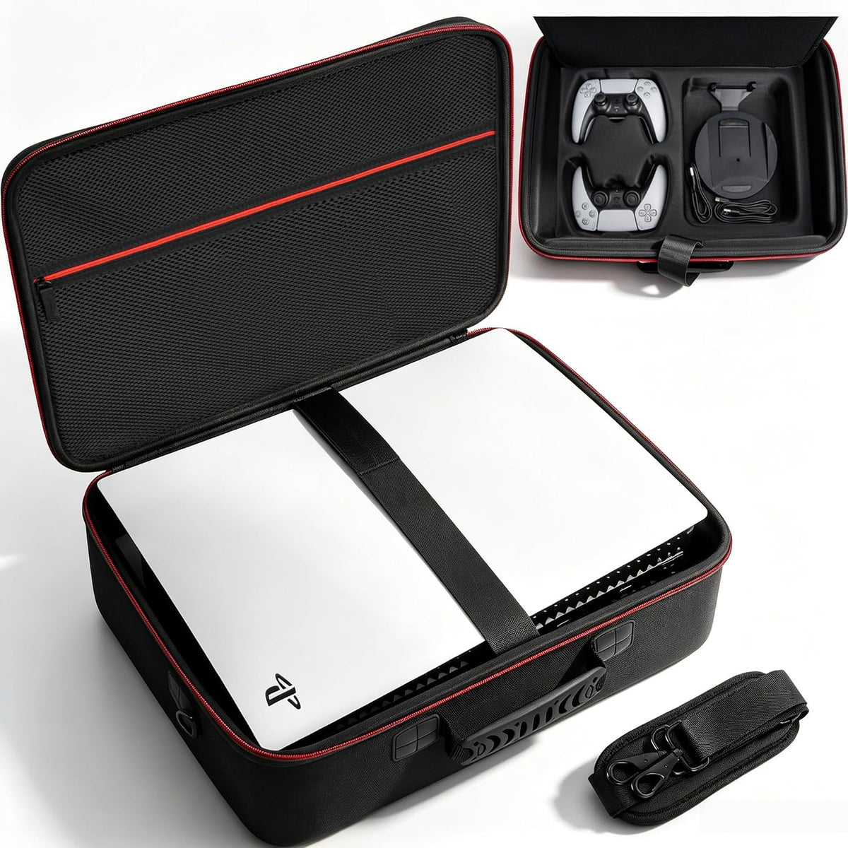 GMAK Estuche rígido de transporte para PS5, estuche protector, bols...