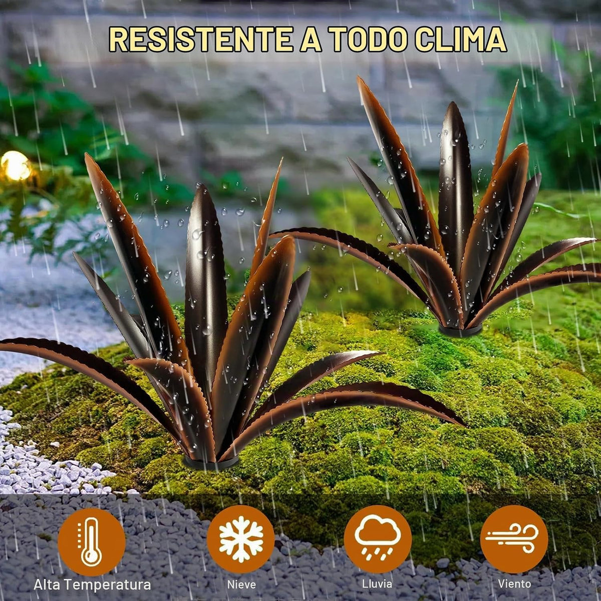 TOMBABY Agave de Metal Agrandado Engrosado Resistente al Viento Art...