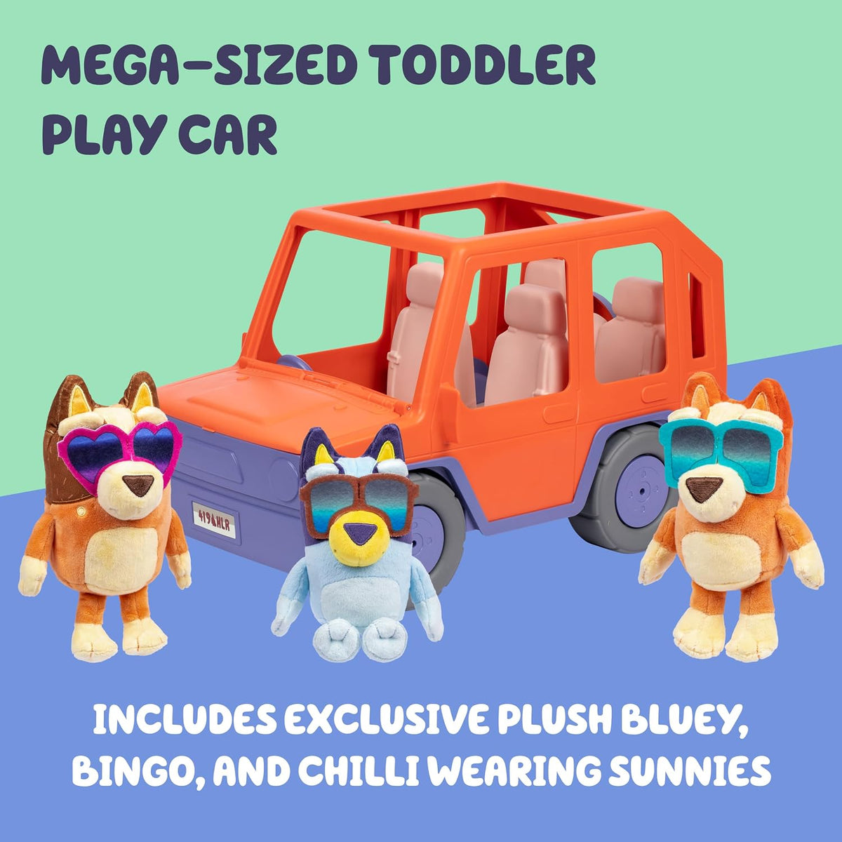Bluey Big Heeler 4WD - Coche de juguete, bingo y chile | Coche de g...