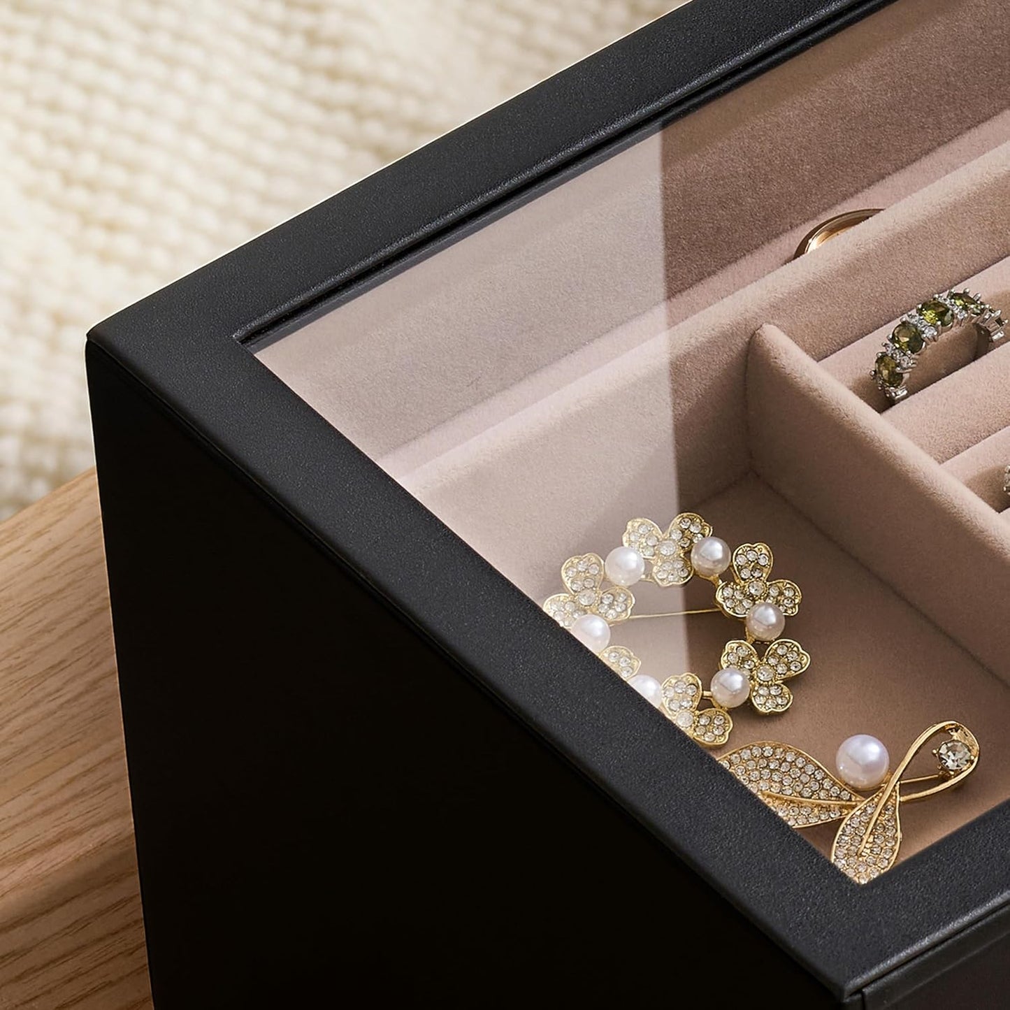 pickpiff Caja Organizadora de Joyas para Mujer: Estuche de Almacena...