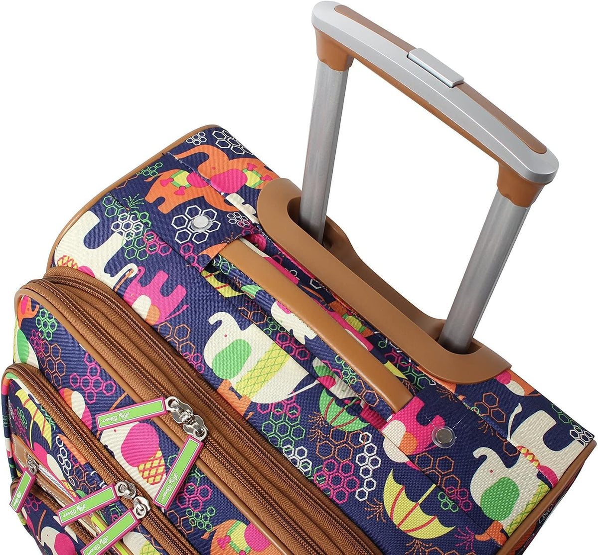 Lily Bloom Equipaje con diseño estampado de 24 pulgadas, maleta exp...