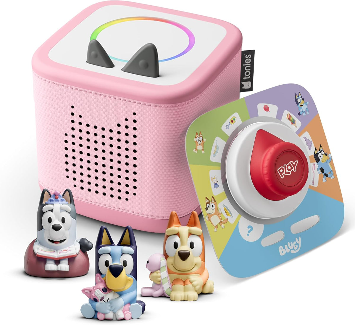 Toniebox Paquete de 2 altavoces con reproductor de audio para niños...