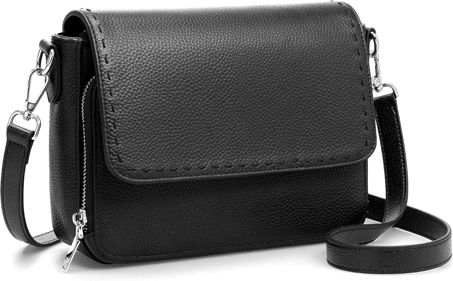 befen Bolsos cruzados de cuero genuino para mujer, bolso mediano co...