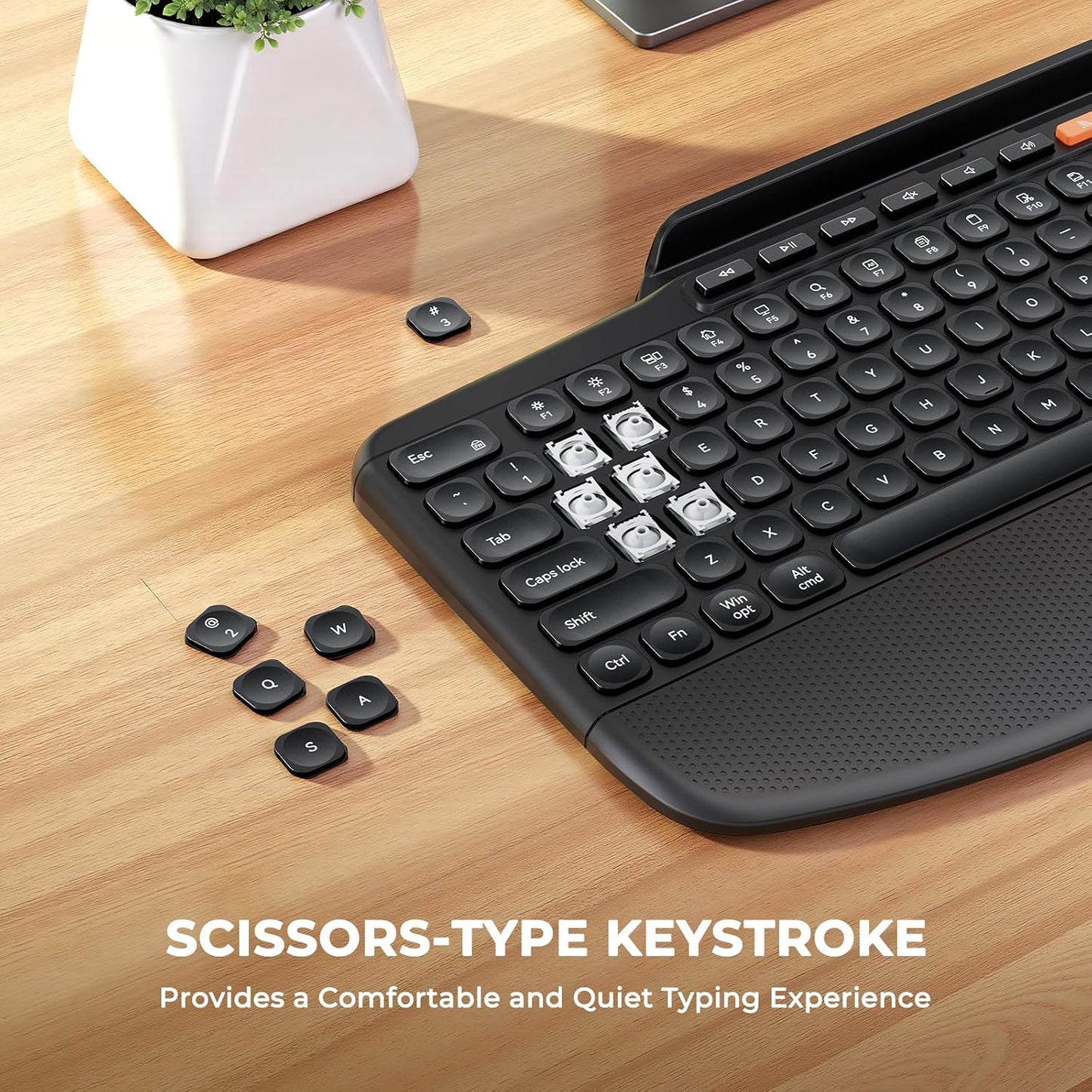MEETION Combo inalámbrico del ratón del teclado, ergonómico Bluetoo...