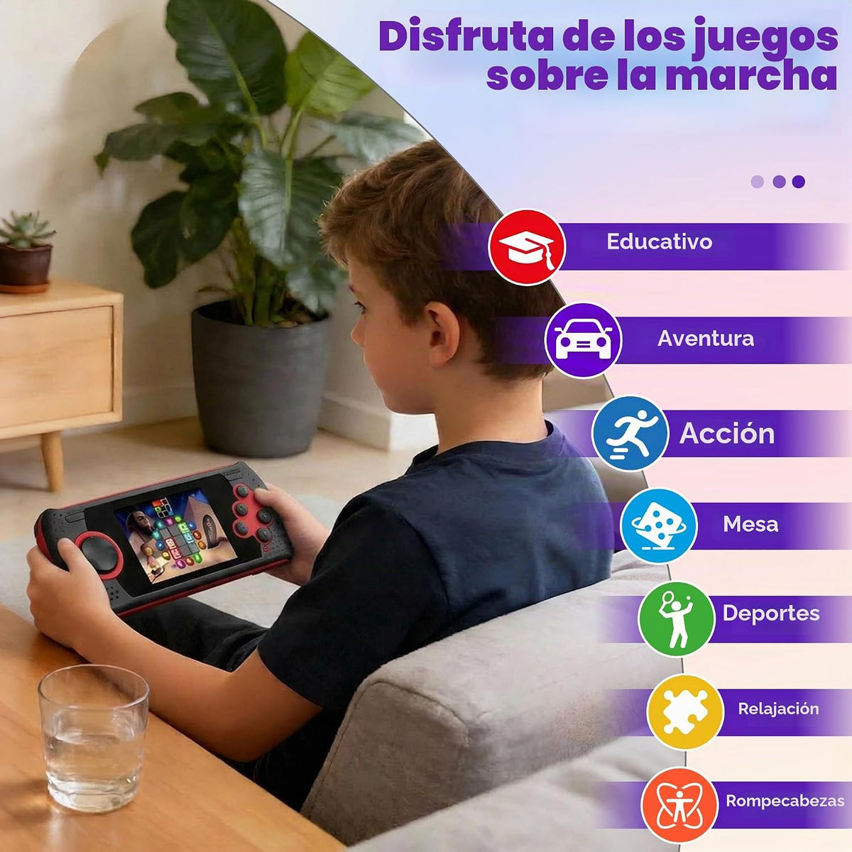 Juego de 16 bits de mano para niños, 230 juegos de video retro clás...