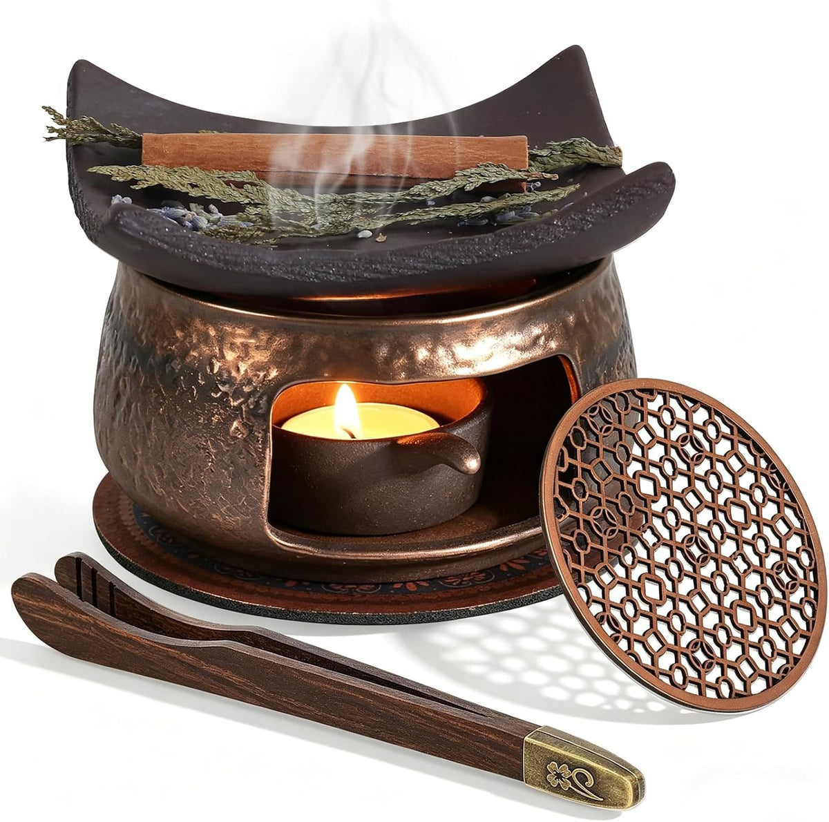 Kit de quemador de hierbas Zen, juego de quemador de aromaterapia d...