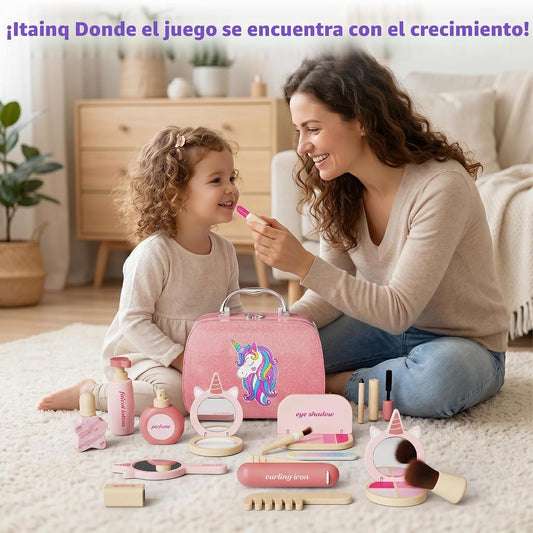 Juego de maquillaje con temática de unicornio, juguetes para niñas...