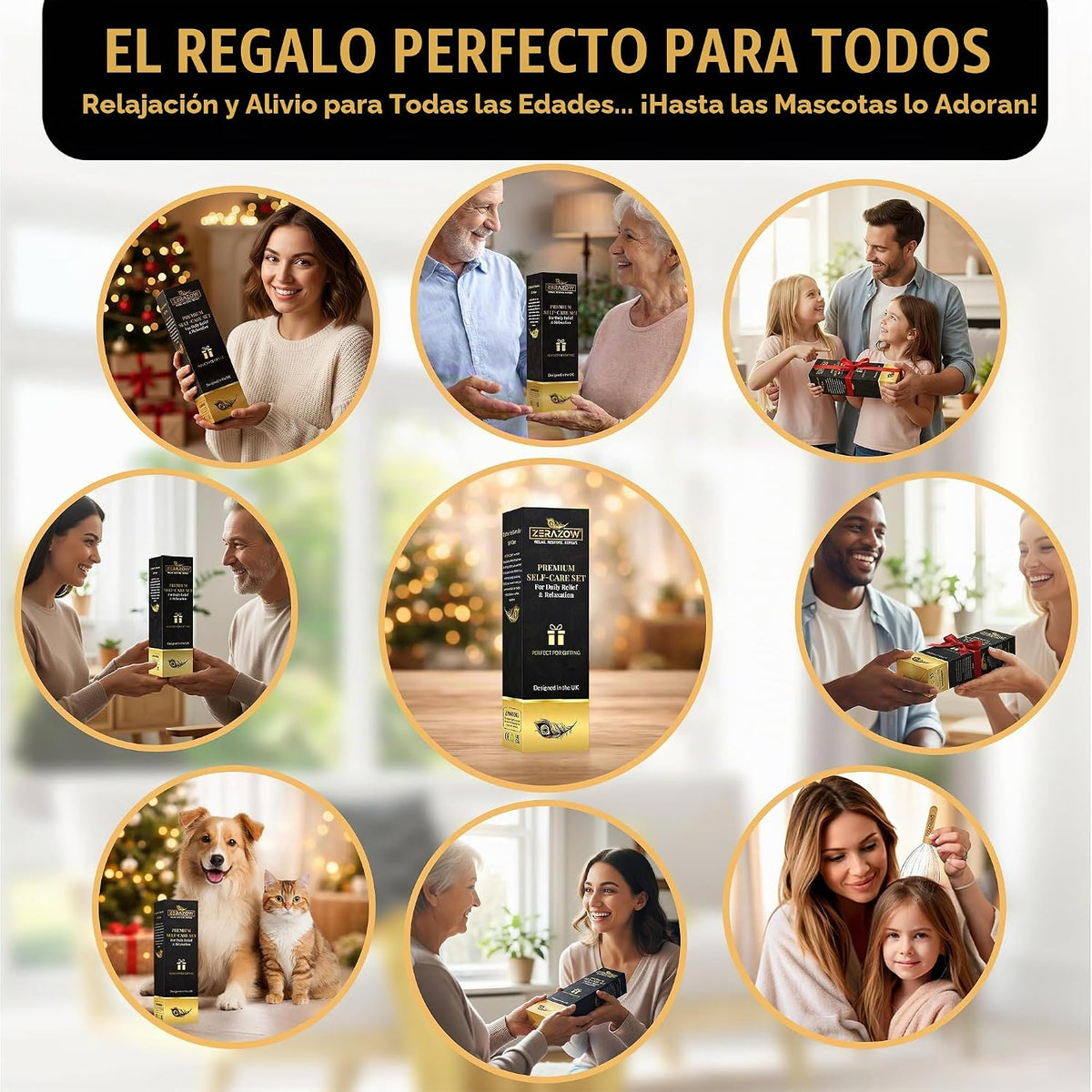 ZERAZOW® Rascador telescópico de espalda 9 piezas, regalos para hom...