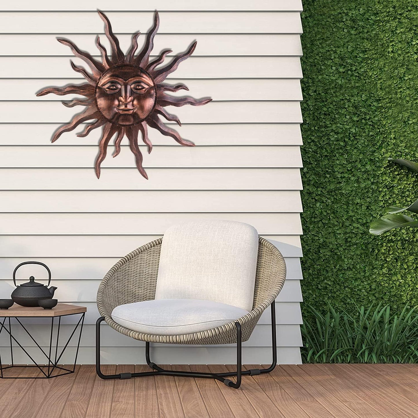 VZVXCC Arte de pared grande de sol de metal - Decoración de pared c...