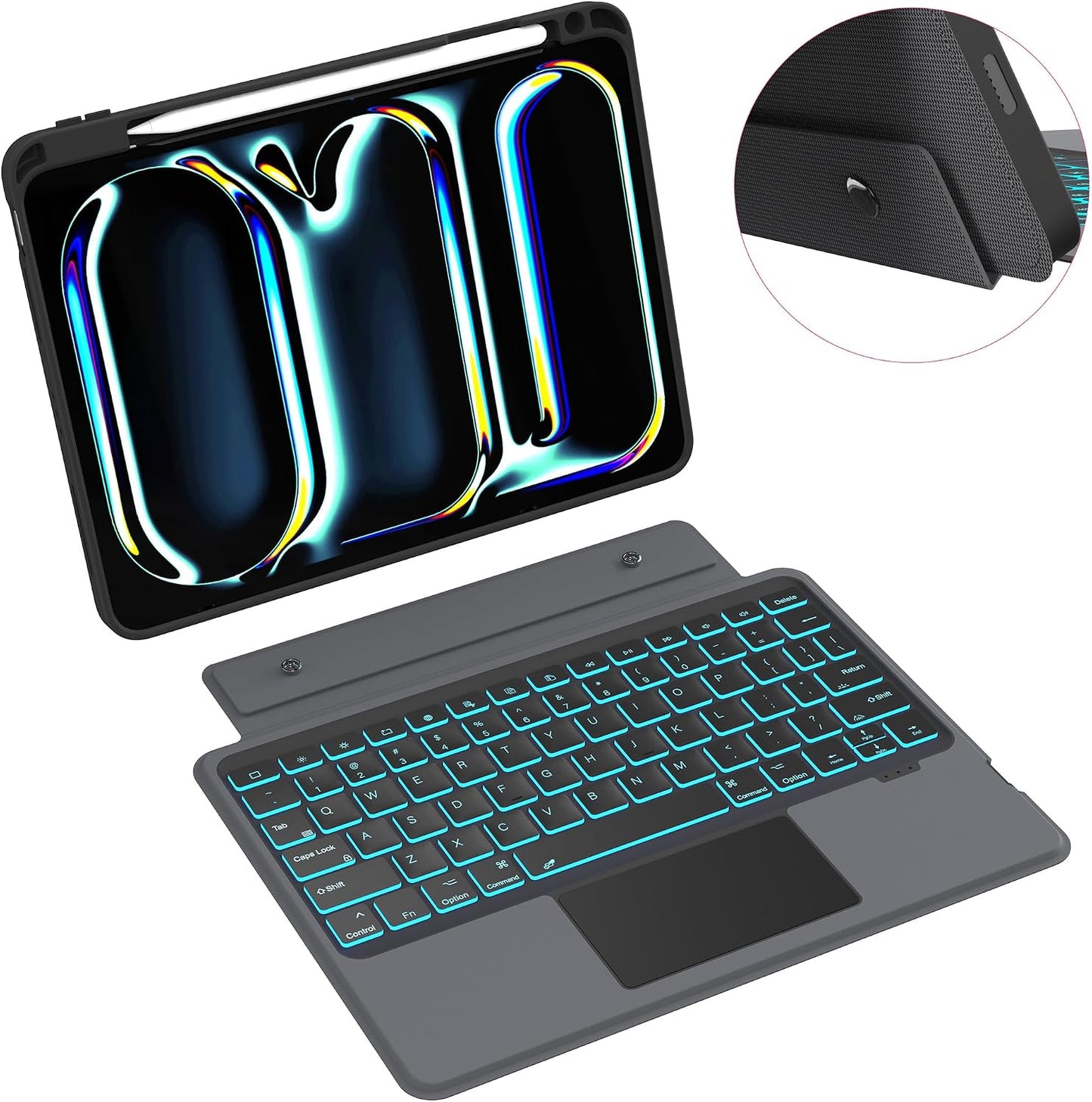 Funda para iPad Pro de 11 pulgadas (M4) 2024 con teclado desmontabl...