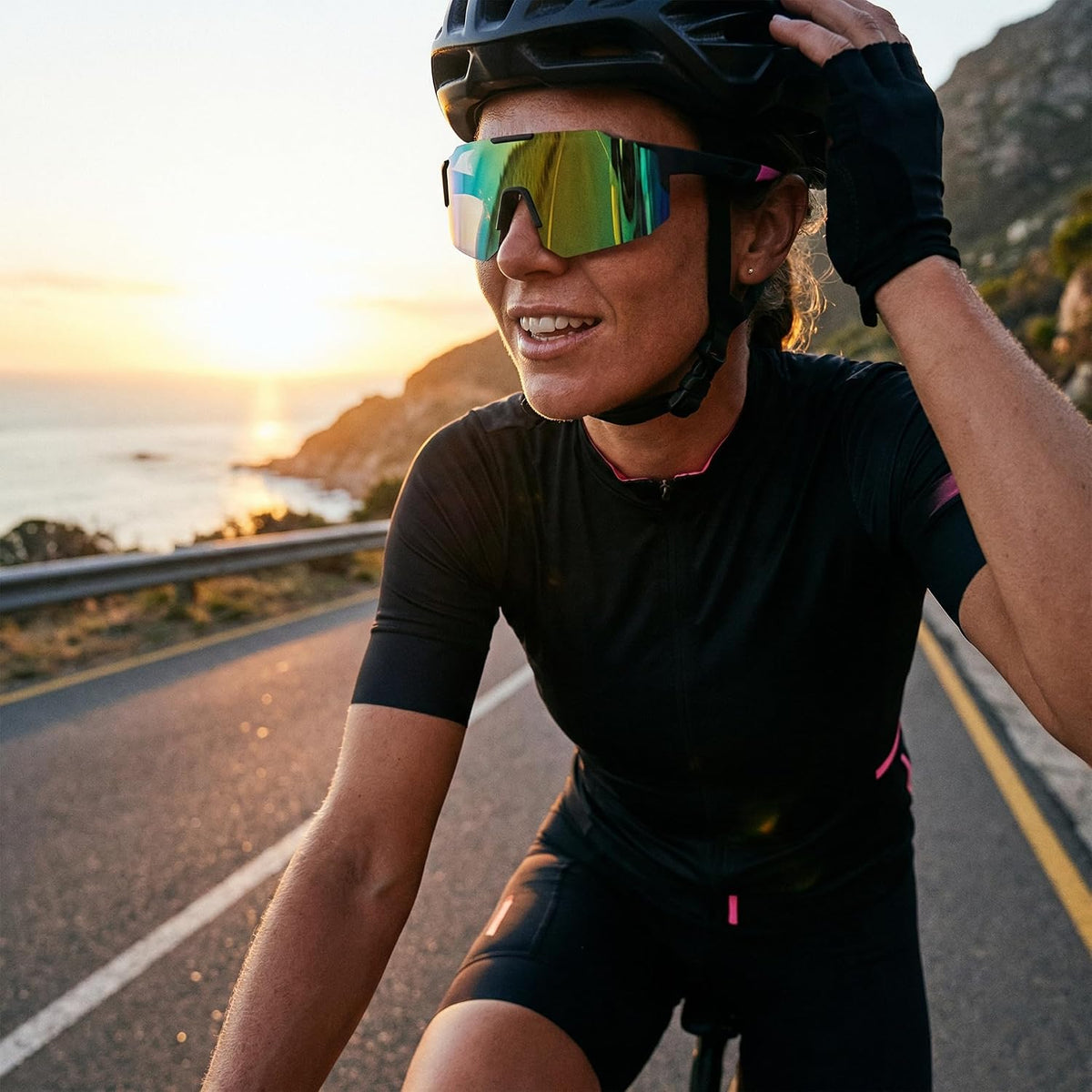DEPHILA Lentes de sol deportivos polarizados para hombres y mujeres...
