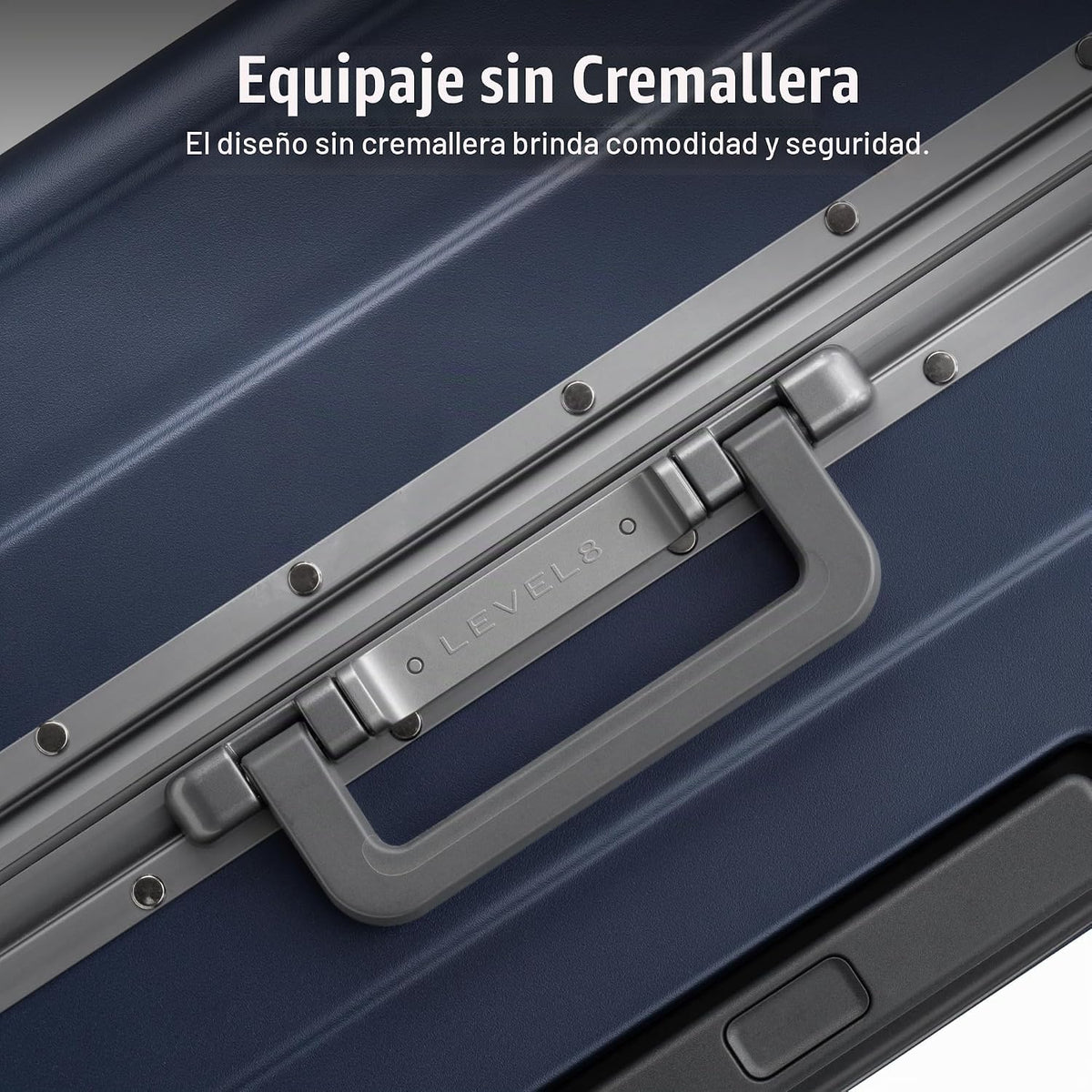 LEVEL8 Maletas rígidas de equipaje sin cremallera con ruedas girato...