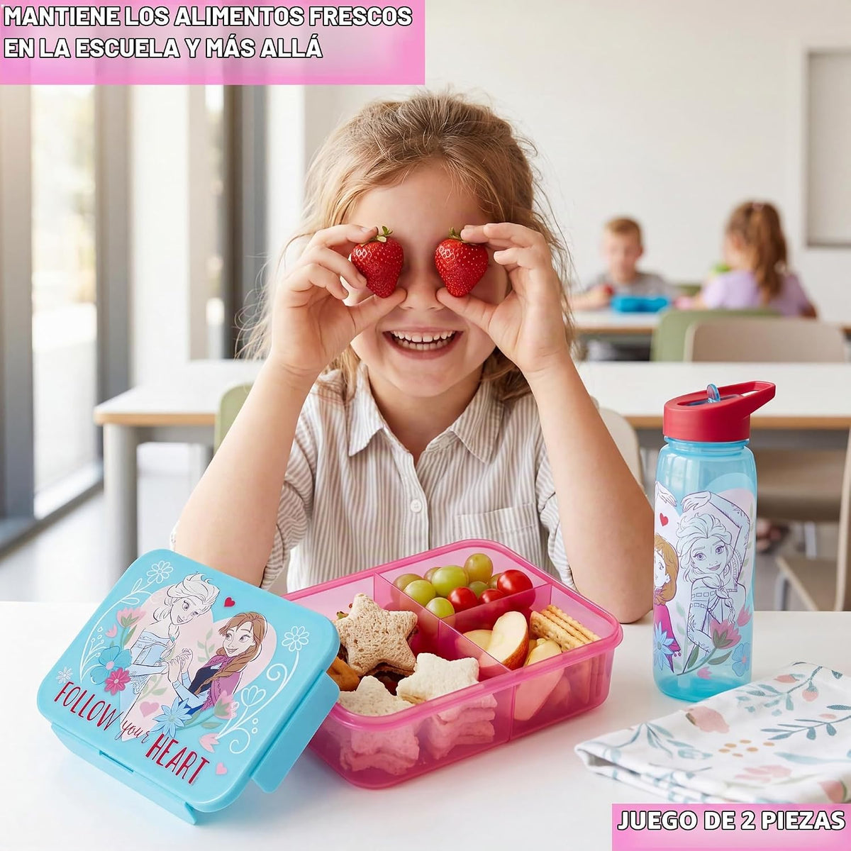 Get Trend Disney Frozen - Juego de 2 cajas de almuerzo para niños c...
