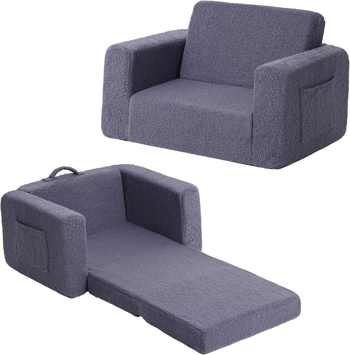 Tiita Sofá para niños, sillas infantiles 2 en 1, sofá convertible p...