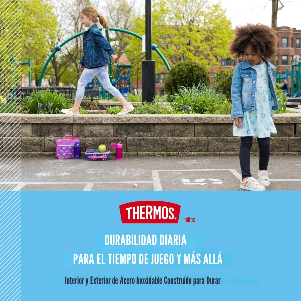 THERMOS FUNTAINER Botella de agua con pajita, 12 onzas, rana espaci...