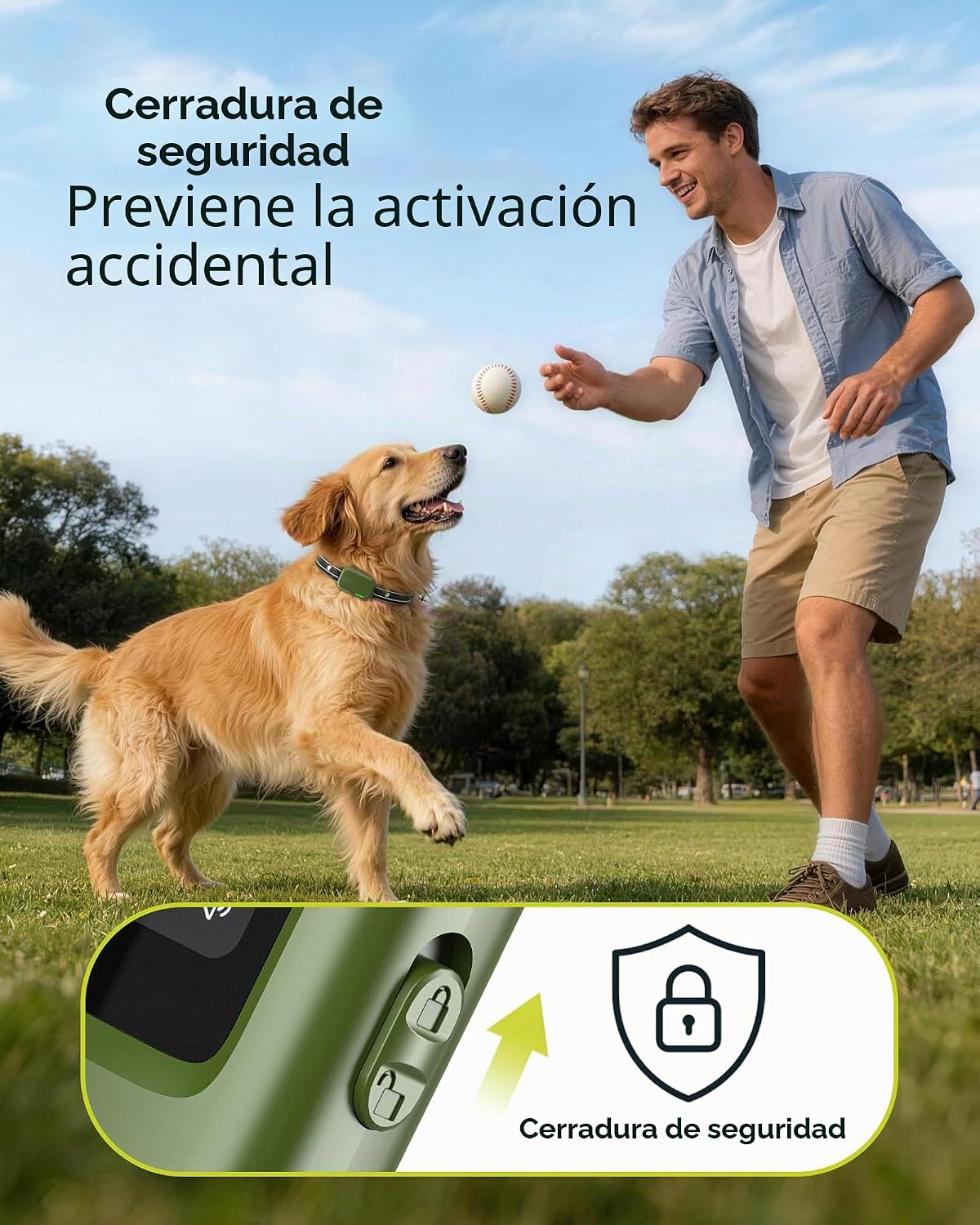 Collar de choque para perro, collar de entrenamiento para perros de...