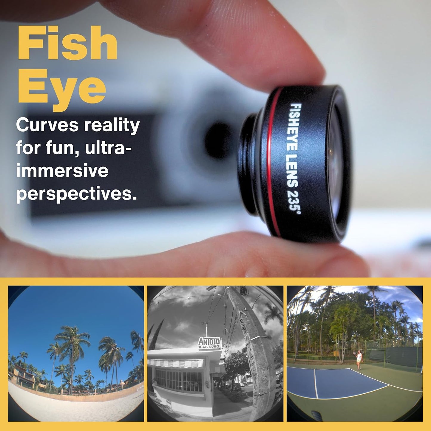 CAPPY CAMERA Juego de lentes atornillables de gran angular y ojo de...