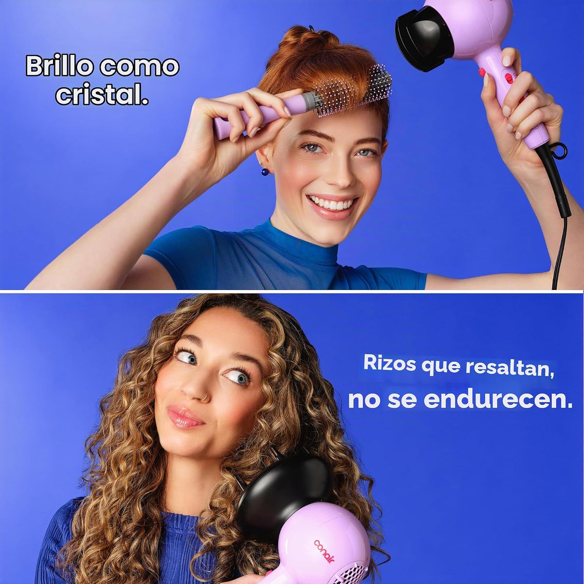 Conair Secador de pelo Cake Pop, secador de pelo con difusor y conc...