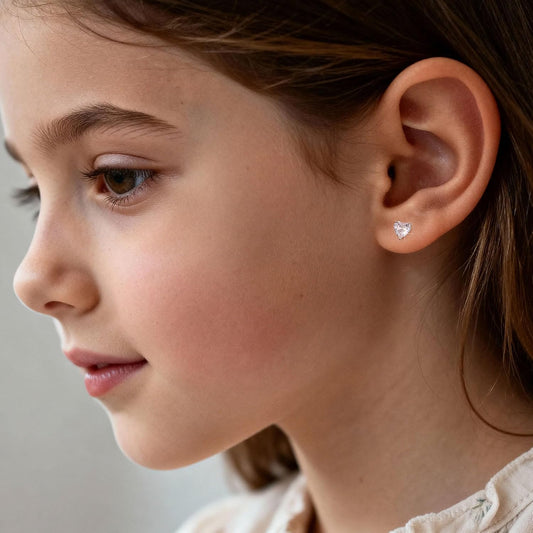 ALEXCRAFT Aretes de tuerca de plata de ley para mujeres y niñas, ci...