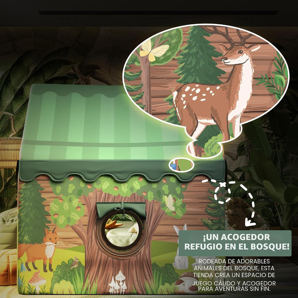 Tienda de campaña para niños, casa de juegos grande para niños y ni...